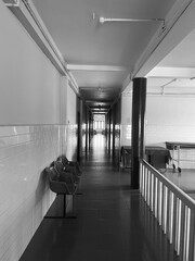 Desolate Hallway Perspective
