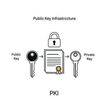 Public Key Infrastructure Diagram Public Private Keys Encryption Security