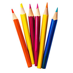 Fototapeta premium Colorful pencils arranged in a cluster