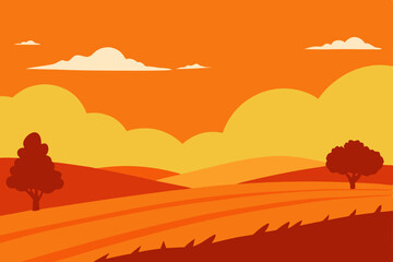 autumn landscape with trees