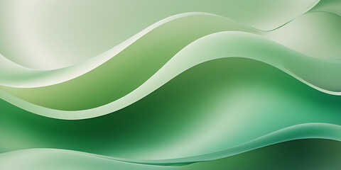 Obraz premium Minimal Green Wave Gradient Background
