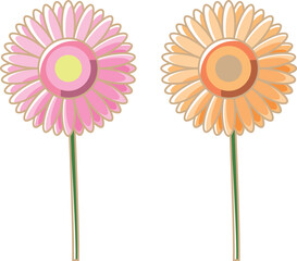 ガーベラ イラスト 春 カラー 花 フラワー