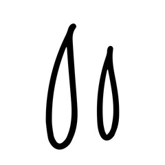 Sweat/tear drop icon pictogram. Comic symbol of water droplet, drop of water, and other water flowing down. Hand drawn vector illustration.