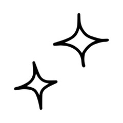 Twinkle and glitter hand drawn star sparkle vector illustration.Twinkle star doodle icon. Dazzling bright party lights.
