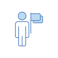 Guided Tour Icon vector stock illustration