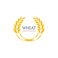 Stylized Agriculture wheat Logo Template vector icon design