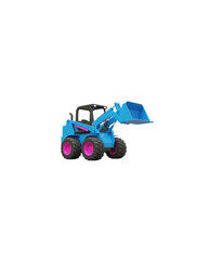 Fototapeta premium Colorful Skid Steer Loader with Blue Bucket