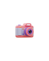 Cute Toy Camera in Pink and Blue Pastel Style