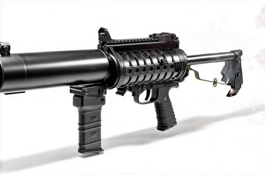 Futuristic Concept Grenade Launcher Isolated on White