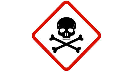 GHS Acute Toxicity Hazard Pictogram with Skull and Crossbones Symbol