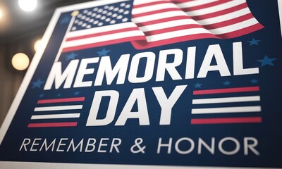 Memorial day graphic american flag remember and honor