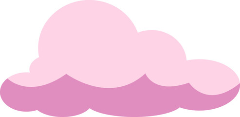 Pink Clouds Flat Illustration Element