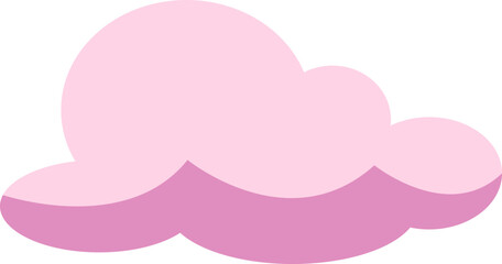 Pink Clouds Flat Illustration Element