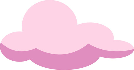 Pink Clouds Flat Illustration Element