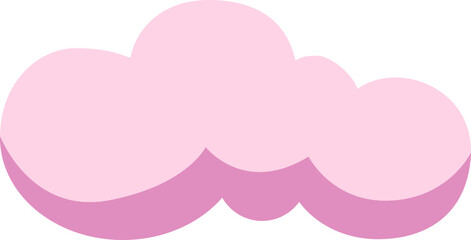 Pink Clouds Flat Illustration Element