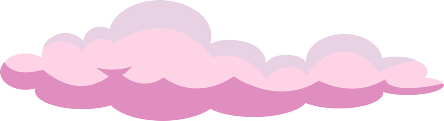 Pink Clouds Flat Illustration Element