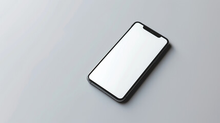 Sleek Modern Bezel-less Smartphone with Blank Screen Flat Lay
