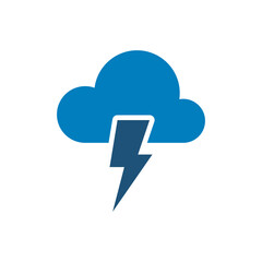Thunder storm icon vector design in trendy style