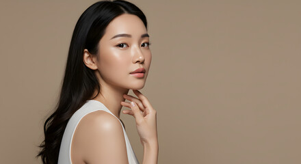 Healthy glowing skin and natural beauty concept