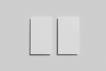 Blank Vertical Business Card Mockup