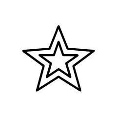 Handdrawn Outline Double Star Shape Simple Icon Graphic vector