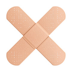 Medical adhesive bandage plaster for wound care and first aid treatment isolated on white background