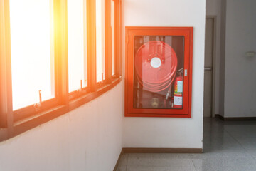 Fire Safety Equipment in Modern Corridor