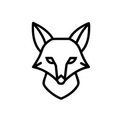 Handdrawn Geometric Fox Head Line Art Minimalist Animal vector