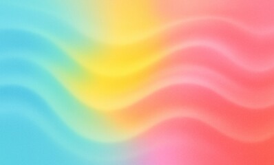 Obraz premium Ocean Breeze Gradient with Pastel Rainbow Flow