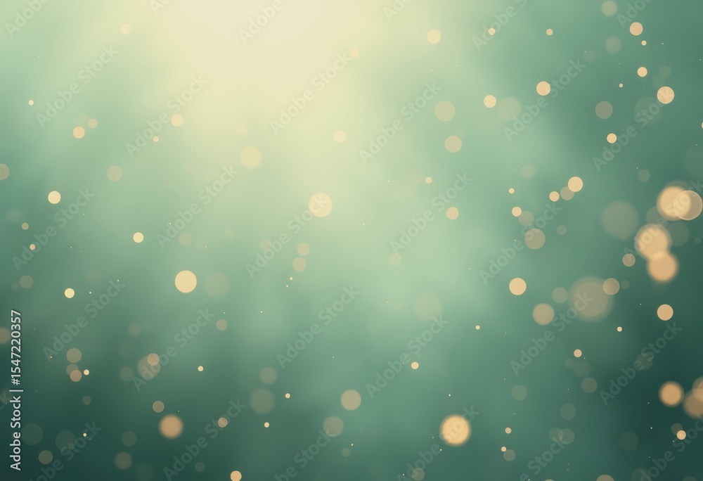 Poster foggy gradient background with random floating dots creating a dreamy effect