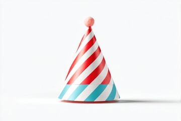 Party hat, red and white stripes
