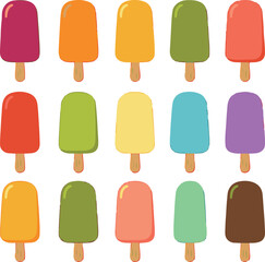 A hand-drawn collection of 20 traditional Multani Malai kulfi illustrations with vibrant earthy colors, perfect for ethnic branding, packaging, desi food art, and summer menus.
