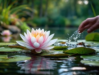 Peaceful water lily