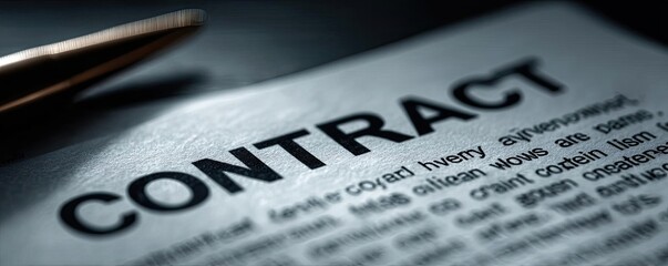 Unfair wage and hourly pay impact basic salary concept. Close-up of a signed contract highlighting important details.