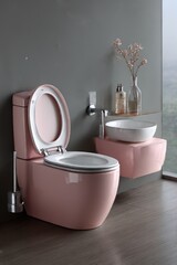 Pink bathroom suite