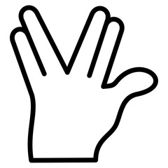 Hand Vulcan Icon