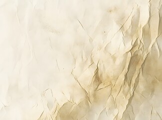 A highly detailed and realistic illustration of an old, worn-out paper with creases on the edges, isolated on a white background,