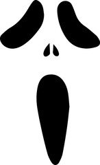 ghost face icon design for templates.