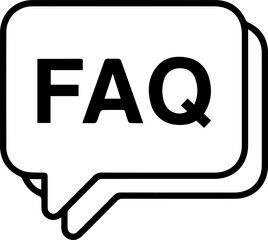 Message box, questions and answers icon design for templates.