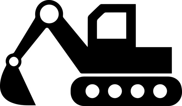 backhoe icon design for templates.