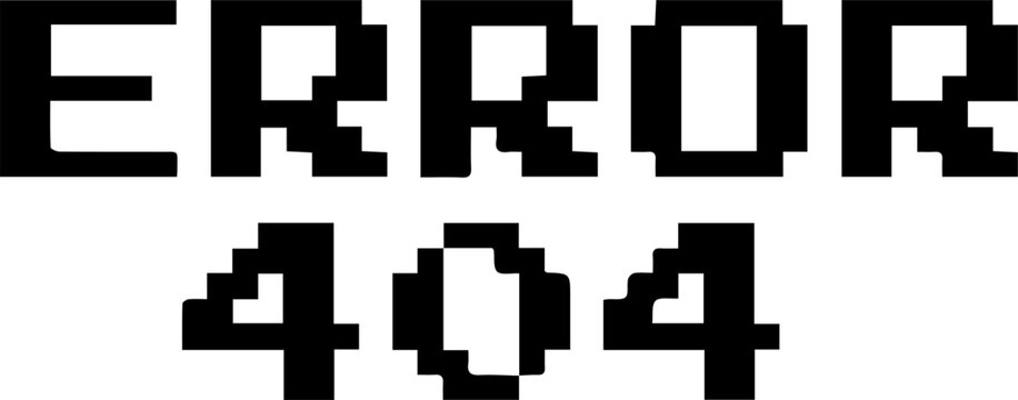 error 404 8bit design for templates.