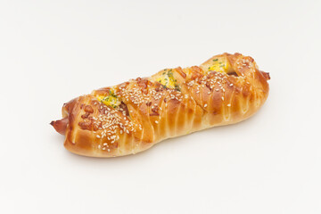 Delicious Sausage Bread with Sesame Seeds