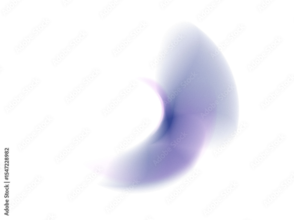 Wall mural abstract 3d rendered shape with soft lighting and a fluid form on black background