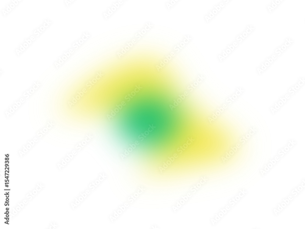 Wall mural abstract yellow and green gradient shape with a black background design element
