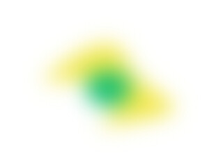 Abstract yellow and green gradient shape with a black background design element