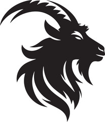 Goat vector silhouette animal illustration