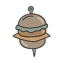 hand drawing burger 