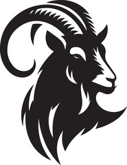 Goat vector silhouette animal illustration