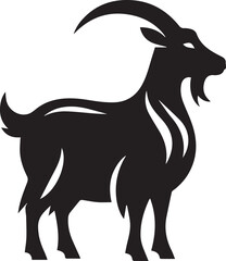 Goat vector silhouette animal illustration