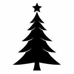 Christmas tree black Silhouette